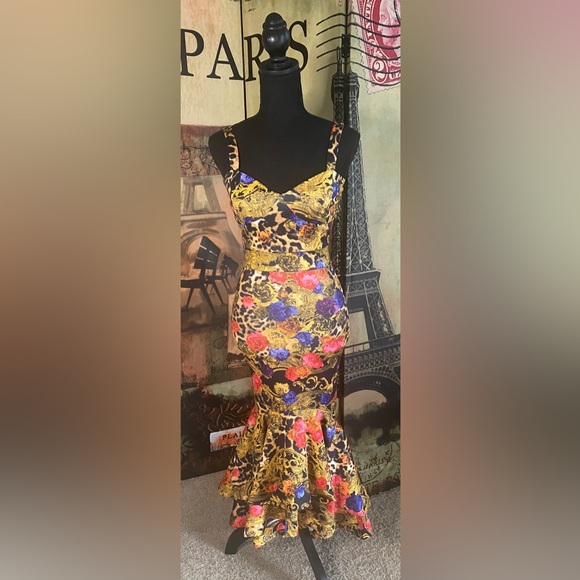 FN Hi-Lo multicolor Dress, Size Small - Picture 5 of 5